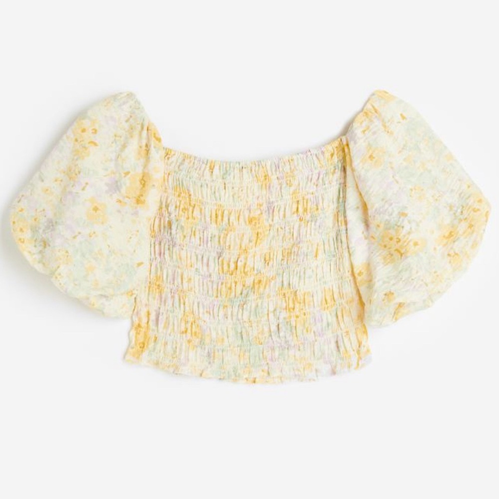 H&M off the shoulder smocked top